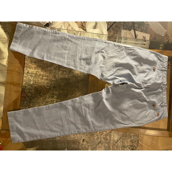 Henry Cotton pantalon sportivo light blue slim fit chino trouser - Picture 6 of 8